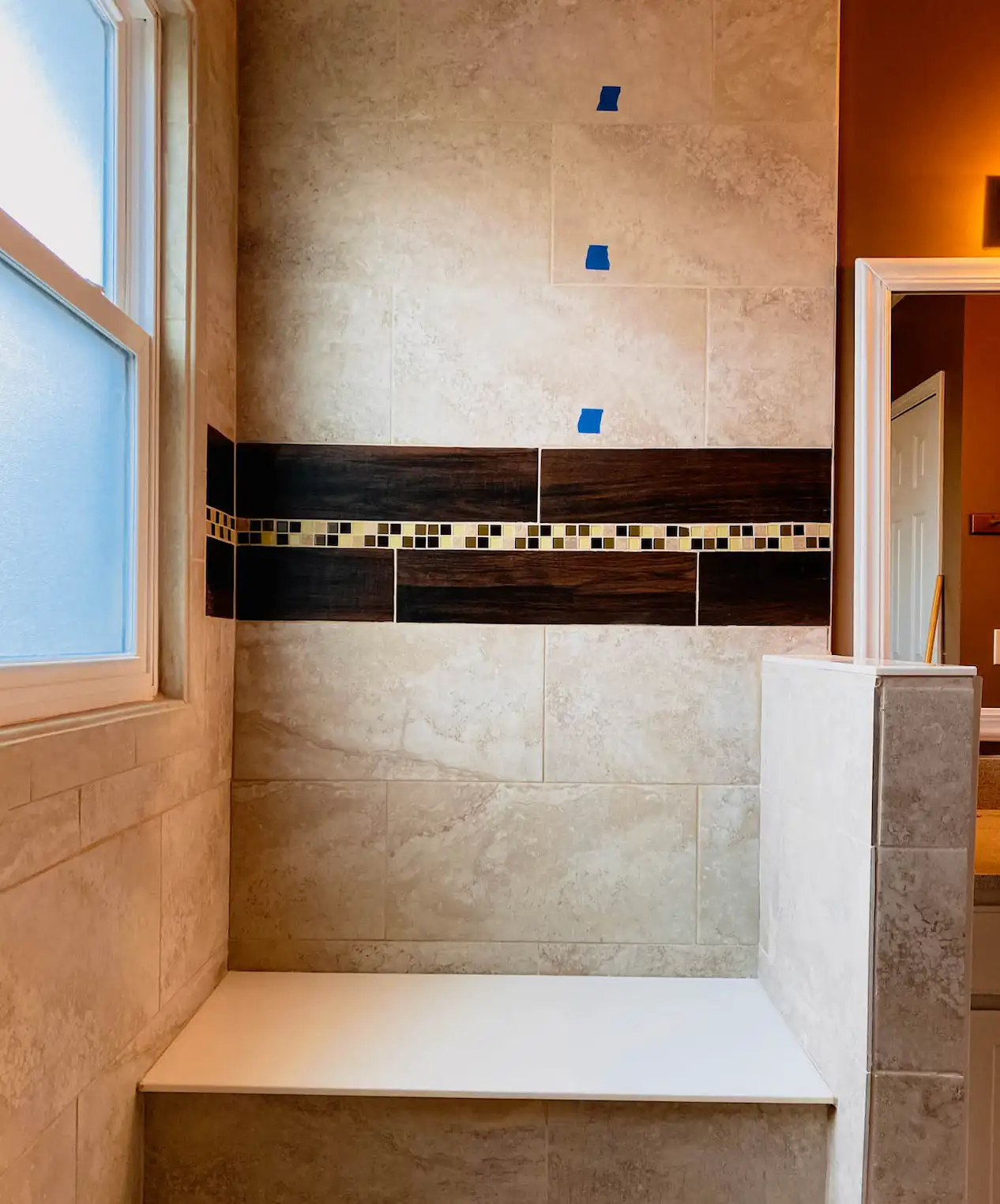 Warm Tile Bathroom Remodel image 4