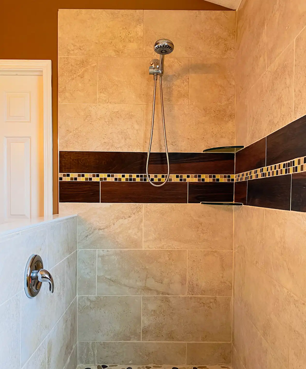 Warm Tile Bathroom Remodel image 5